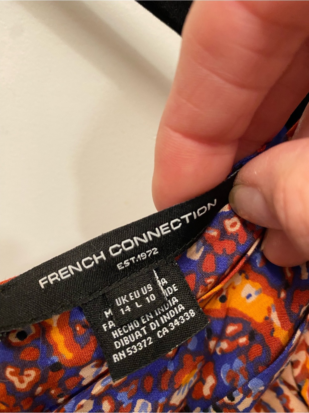 French Connection Purple and Orange Paisley Tiered Maxi Dress - NWT - Picture 3 of 4